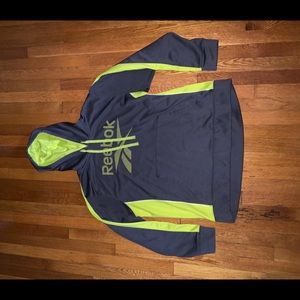Reebok hoodie. Size XL. Gray/neon. Worn once